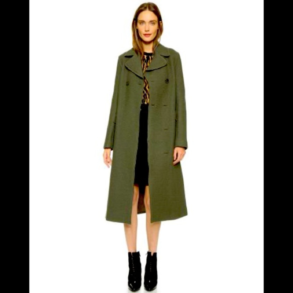 Phillip Lim Army Green Car Coat